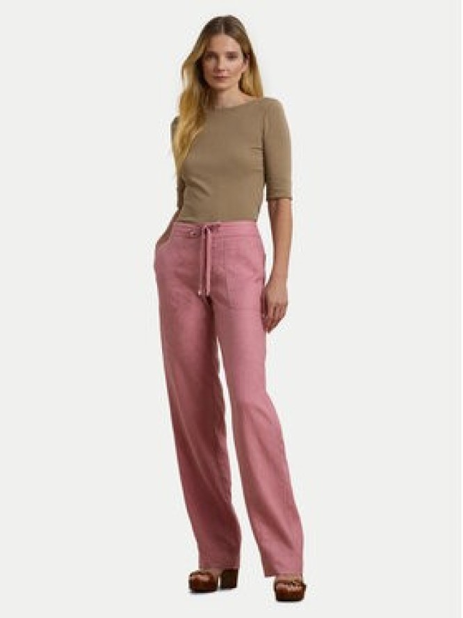 LAUREN RALPH LAUREN Spodnie materiałowe 200735136022 Różowy Regular Fit