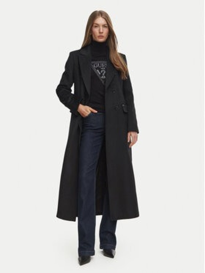 Guess Płaszcz wełniany W6BL49 W4129 Czarny Regular Fit