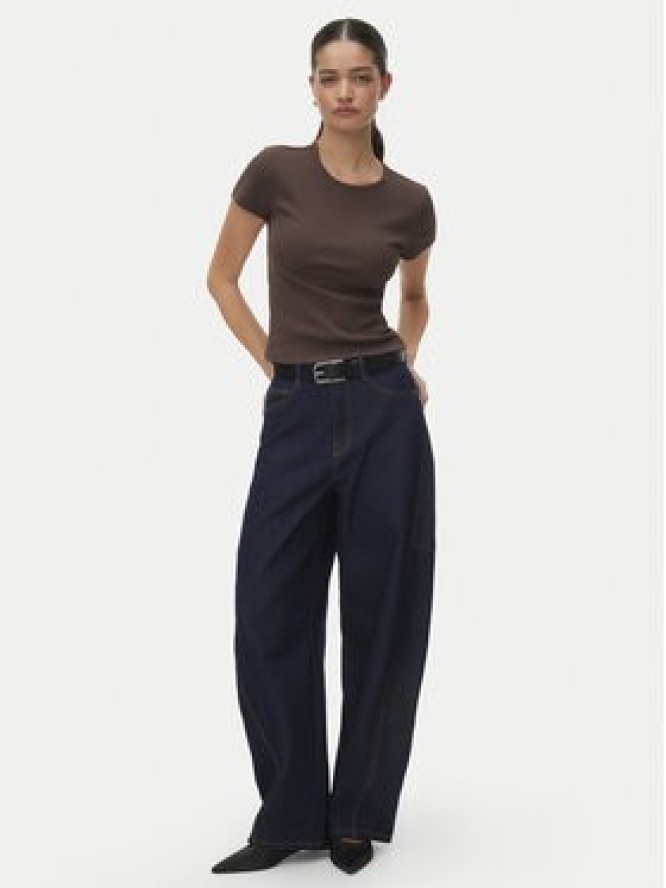 Vero Moda T-Shirt Chloe 10306894 Brązowy Tight Fit