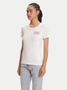 EA7 Emporio Armani T-Shirt 7W000492 AF10373 U0005 Écru Regular Fit