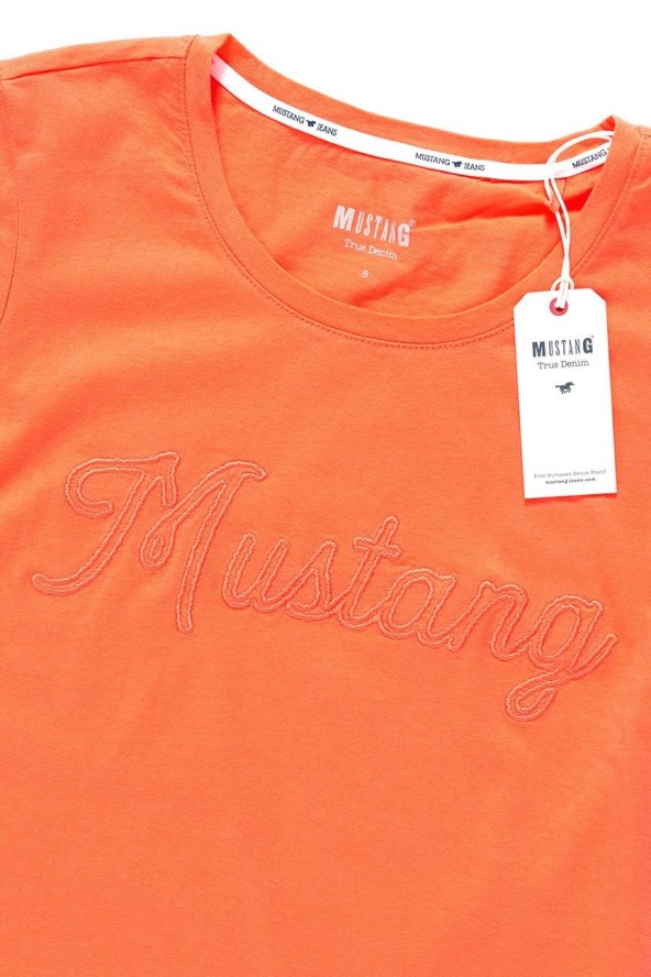 MUSTANG T SHIRT DAMSKI Alexia C Embro Persimmon 1009060 8139