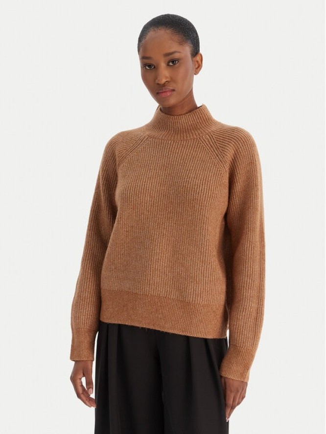 Calvin Klein Jeans Sweter Woolen Stitch LV044D372G Brązowy Regular Fit