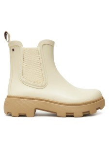 Tommy Hilfiger Kalosze Rubber Flag Cleated FW0FW08637 Beżowy