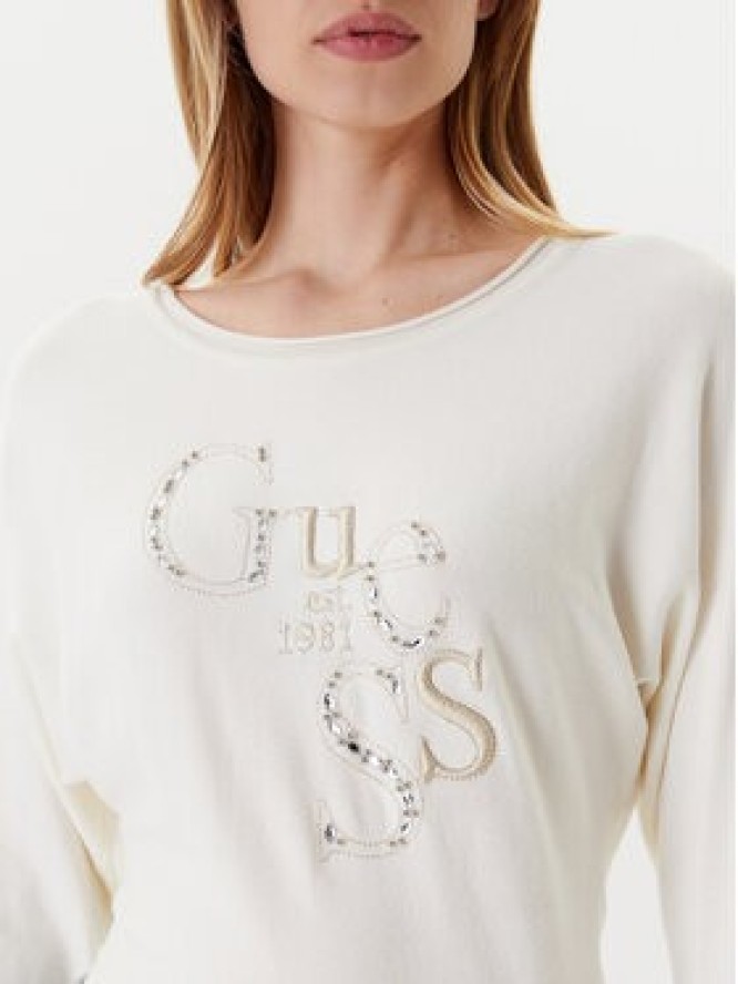 Guess Sweter W5YR22 Z2NQ2 Écru Regular Fit