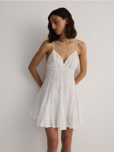 Sukienka z bawełny - złamana biel