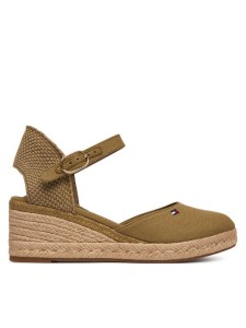 Tommy Hilfiger Espadryle Mid Wedge Espad Closed Toe FW0FW09233 Brązowy