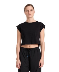 Koszulka damska top bawełniany sportowy okrągły dekolt Arena Crop Top