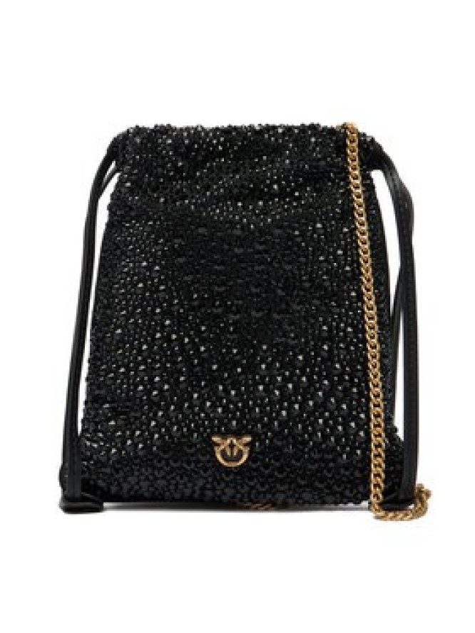 PINKO Torebka Slouchy Coulisse Baby AI 25-26 PCPL 105409 A2WF Czarny