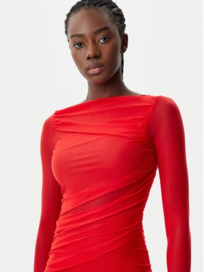 PINKO Sukienka koktajlowa 104838 A2H1 R48 Czerwony Slim Fit