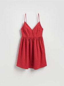 Rozkloszowana sukienka - czerwony