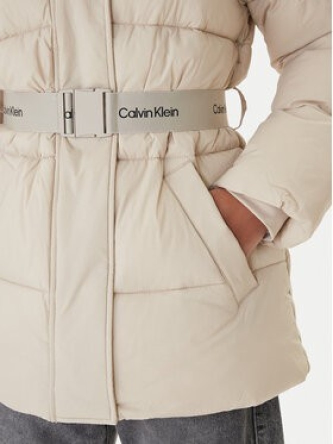 Calvin Klein Jeans Kurtka zimowa LV047D507G Beżowy Regular Fit