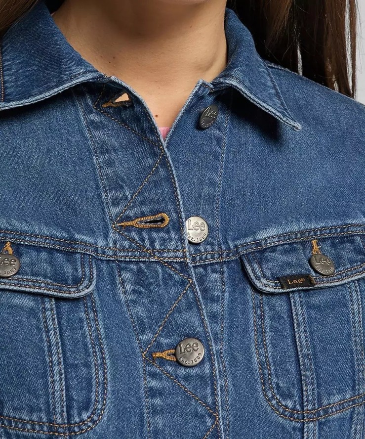 LEE RIDER JACKET DAMSKA KURTKA JEANSOWA MID STONE L54MJLVK 112112823