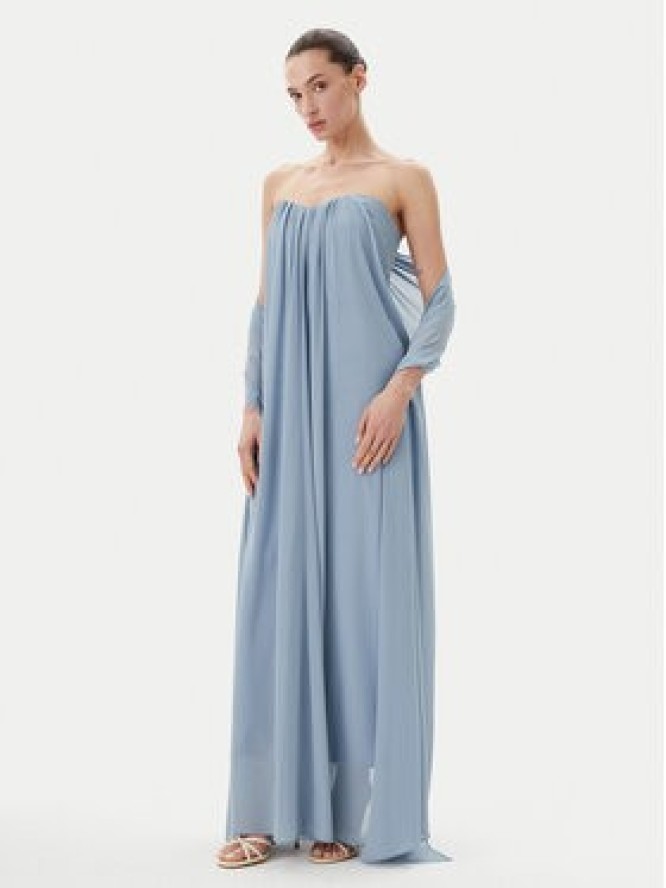 Eleh Sukienka wieczorowa ESS250187 Niebieski Regular Fit