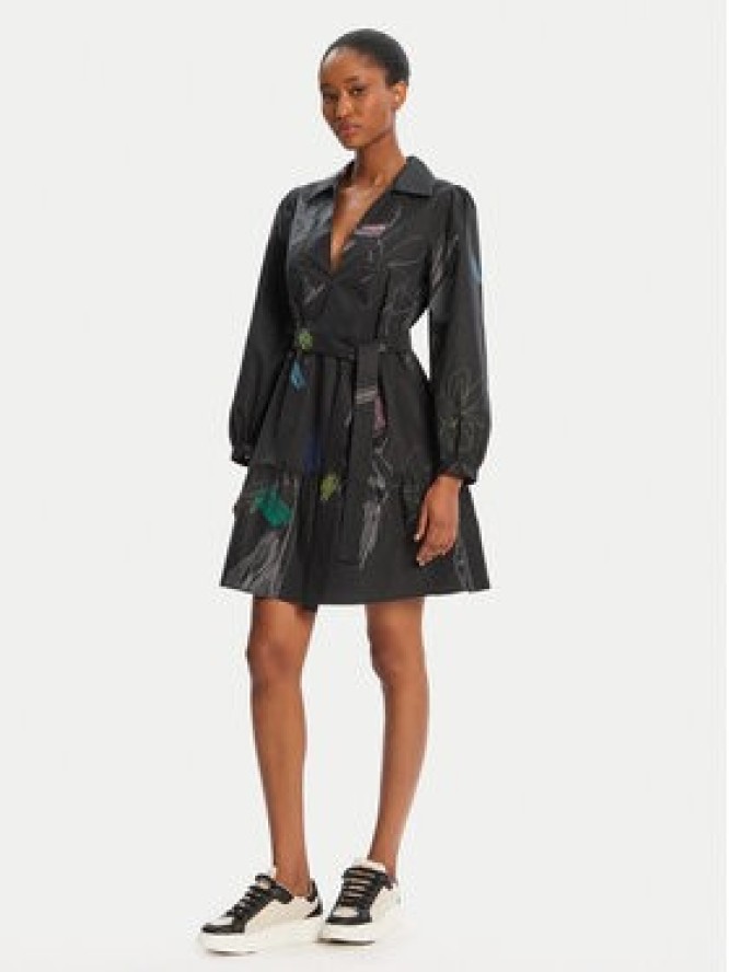 Desigual Sukienka codzienna Pisos 25WWVW06 Czarny Regular Fit