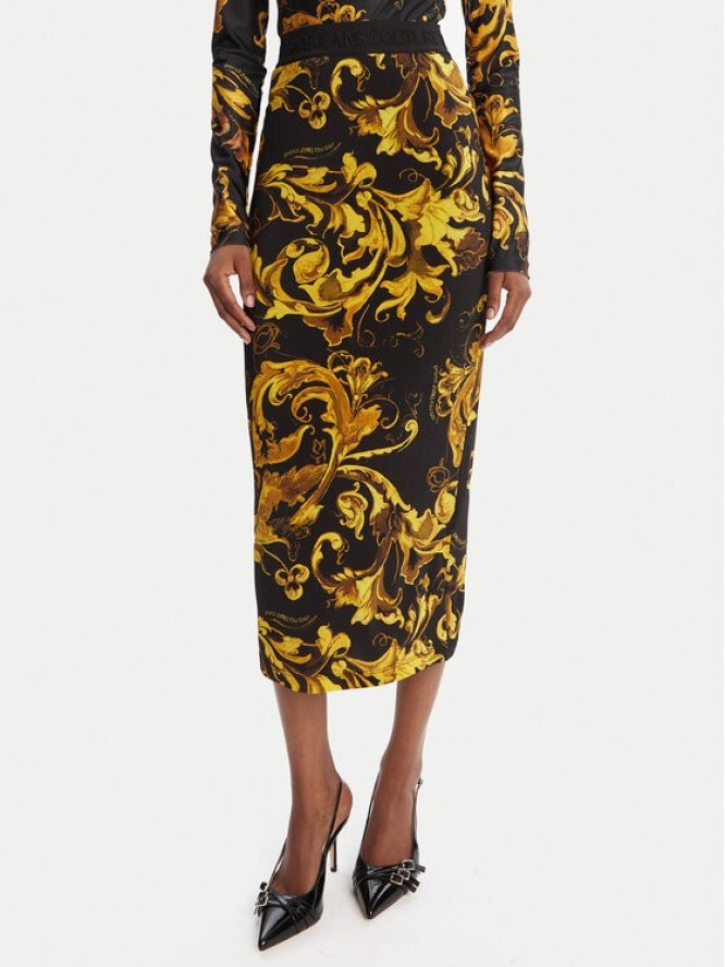 Versace Jeans Couture Spódnica ołówkowa 79HAE806 JS500 Czarny Slim Fit