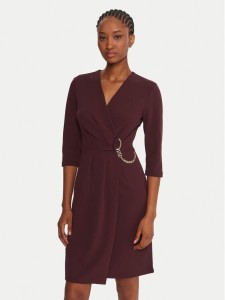 Rinascimento Sukienka koktajlowa CFC0020071002 Bordowy Regular Fit