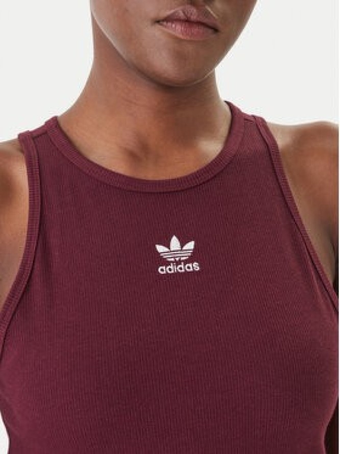 adidas Top Essentials KD3824 Bordowy Slim Fit