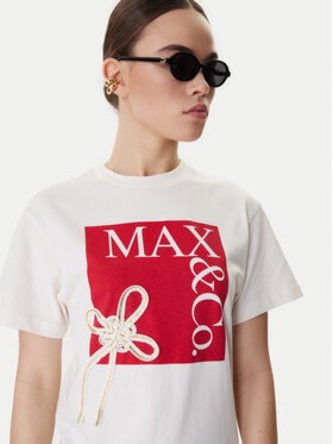 MAX&Co. T-Shirt Mcivolare 2618971016200 Écru Regular Fit