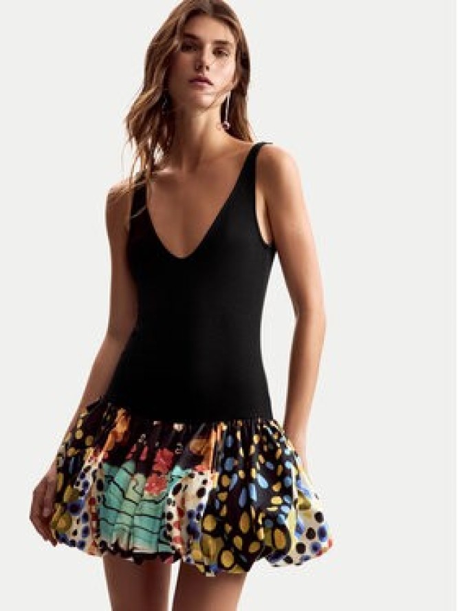 Desigual Sukienka koktajlowa Sparckler Lacroix 26SWVK11 Czarny Slim Fit