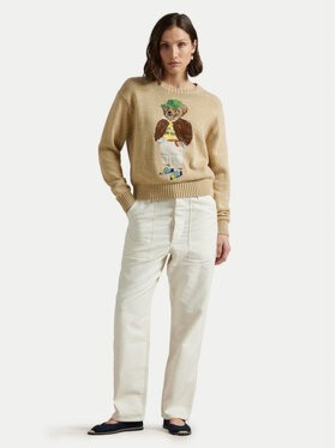 Polo Ralph Lauren Sweter 211972121001 Beżowy Relaxed Fit