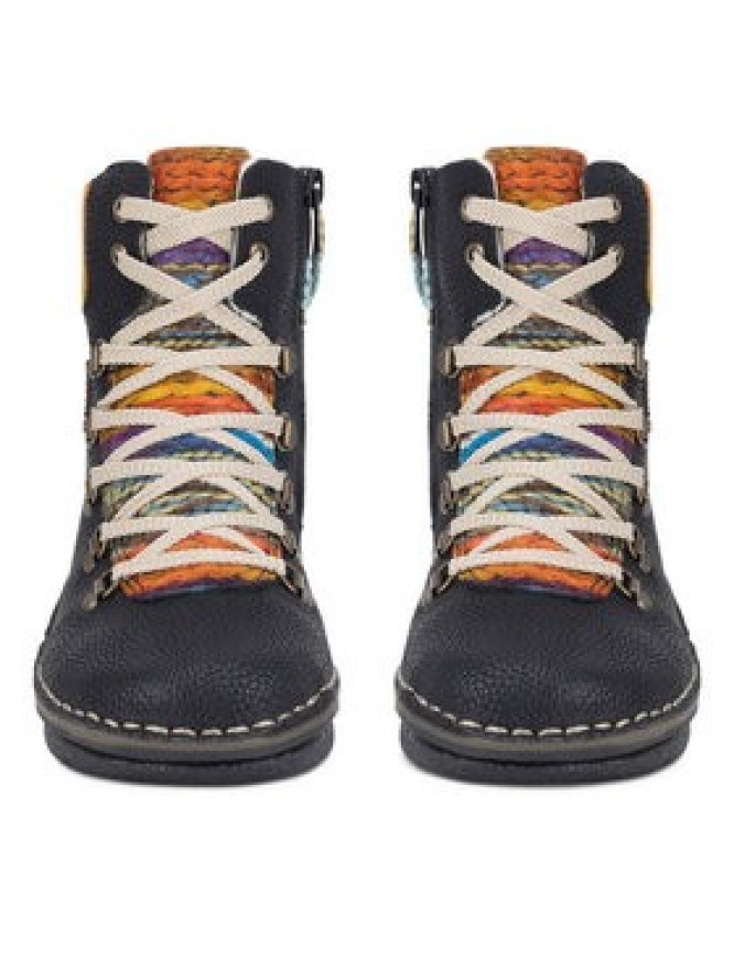 Rieker Trzewiki 73343-00 Czarny