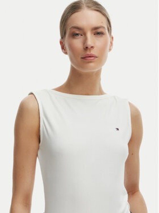 Tommy Hilfiger Top WW0WW47807 Écru Slim Fit