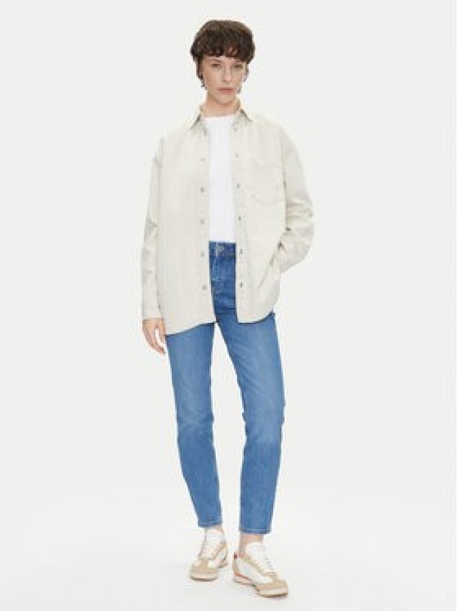 Pepe Jeans Koszula jeansowa PL304963 Écru Oversize