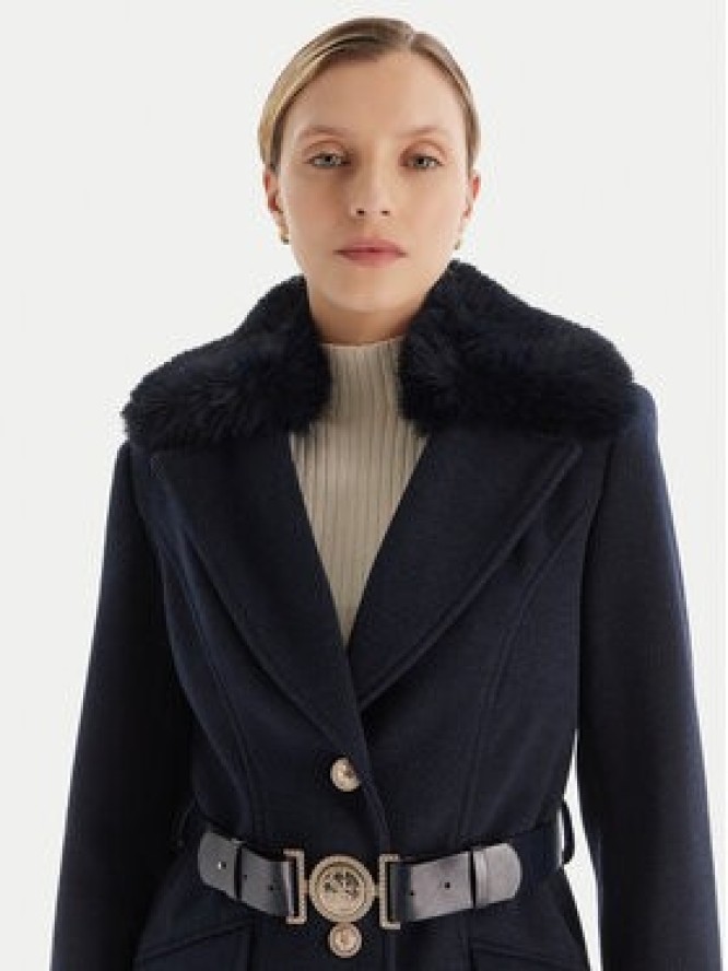 Guess Płaszcz przejściowy W5BL25 W2672 Granatowy Regular Fit