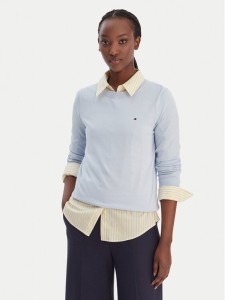 Tommy Hilfiger Sweter WW0WW44984 Błękitny Regular Fit