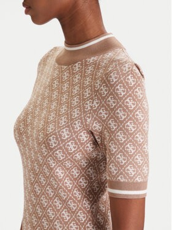 Guess Sukienka dzianinowa W3YK39 Z37K0 Beżowy Regular Fit