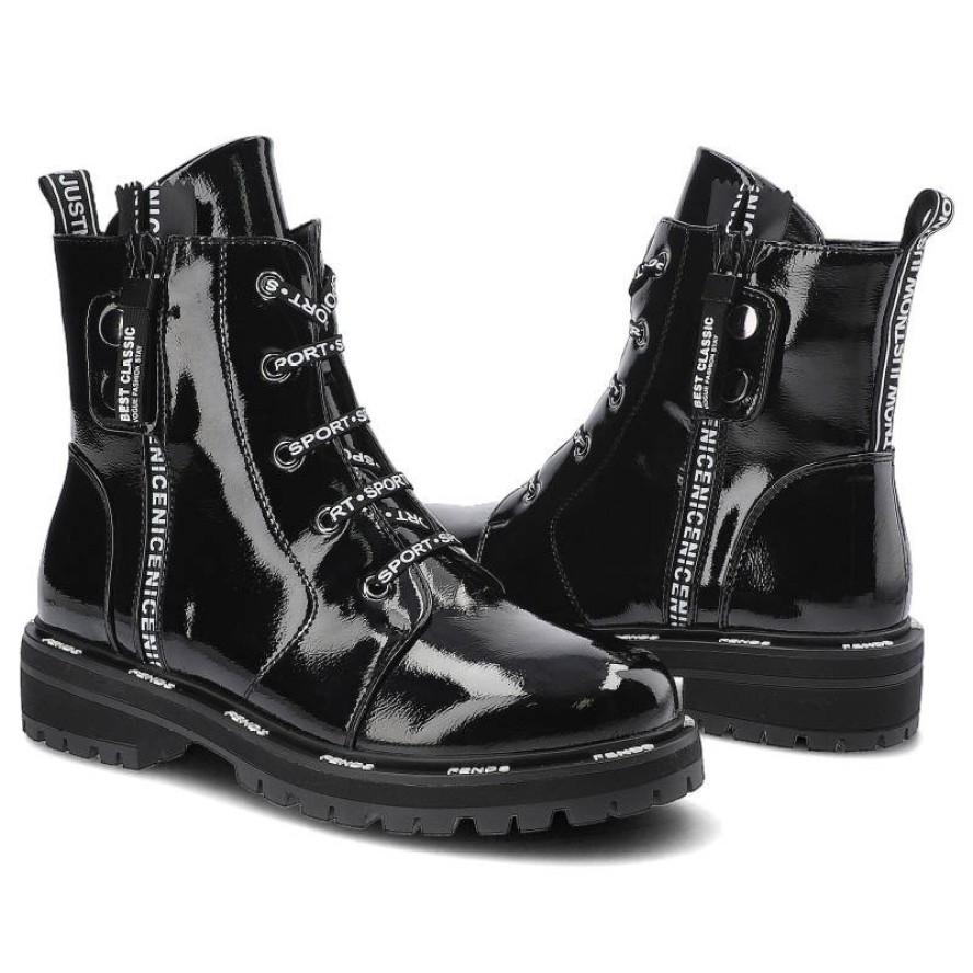 Czarne Botki Artiker Stylowe Damskie Obuwie