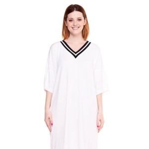 Czarno-biała sukienka damska o swobodnym kroju