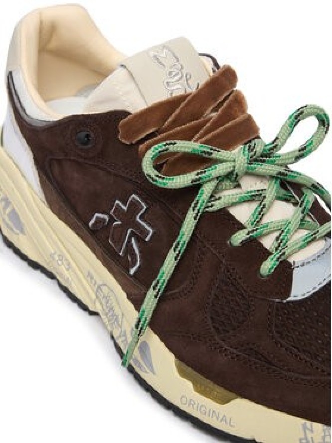 Premiata Sneakersy Mased Var 8596L Brązowy ciemny