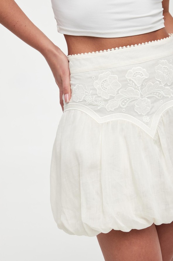 Spódnica mini bombka z haftem TWINSET