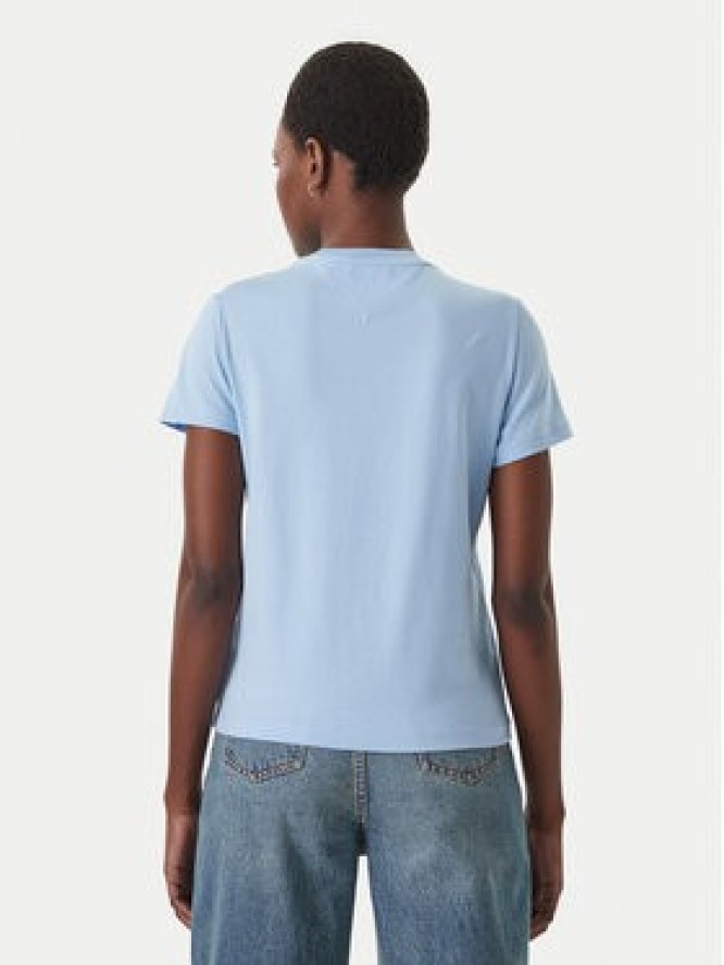 Tommy Jeans T-Shirt Bubble Logo DW0DW22310 Błękitny Regular Fit