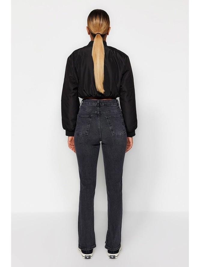trendyol Dżinsy - Skinny fit - w kolorze antracytowym rozmiar: 38