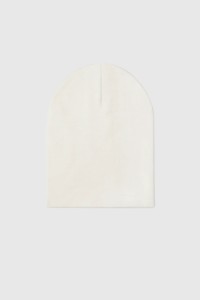 Gładka czapka ecru