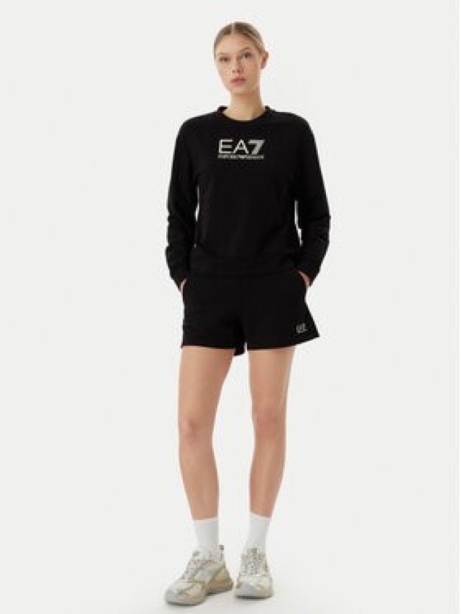 EA7 Emporio Armani Komplet bluza i szorty sportowe 7W000974 AF13135 UC001 Czarny Regular Fit