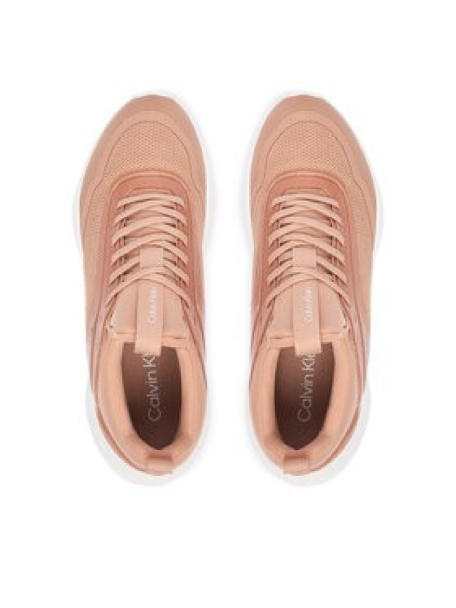 Calvin Klein Sneakersy Light Eva Run Laceup Sock Jelly HW0HW03434 Różowy