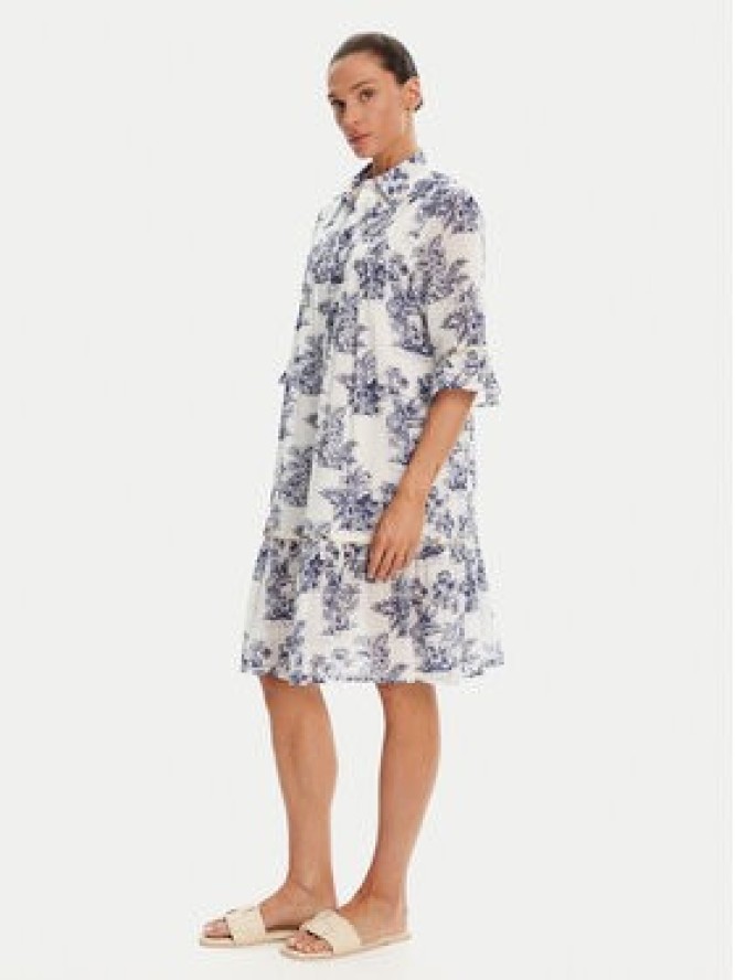 Iconique Sukienka koszulowa IC25-076 Biały Relaxed Fit