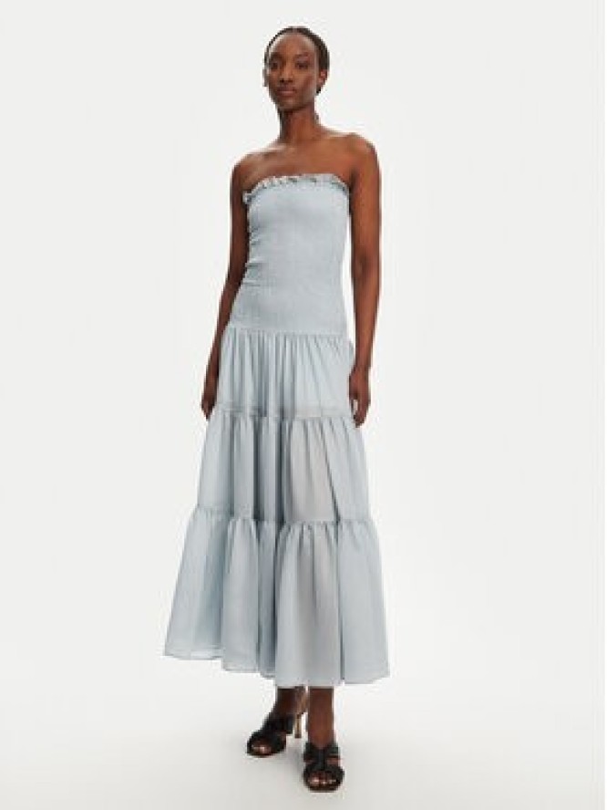 Eleh Sukienka wieczorowa ESS250137 Błękitny Regular Fit