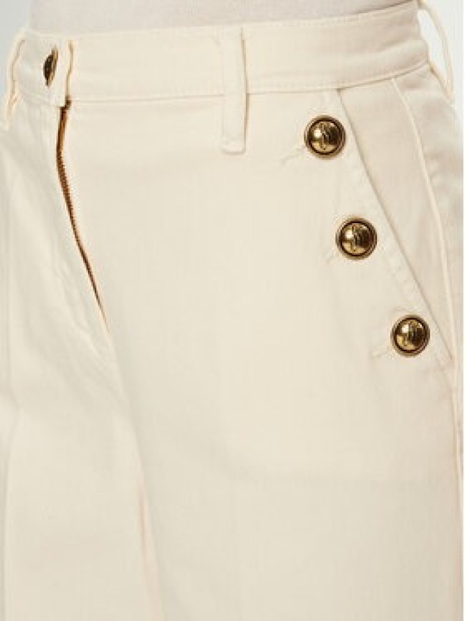 Luisa Spagnoli Jeansy Aceto 541773 Écru Wide Leg