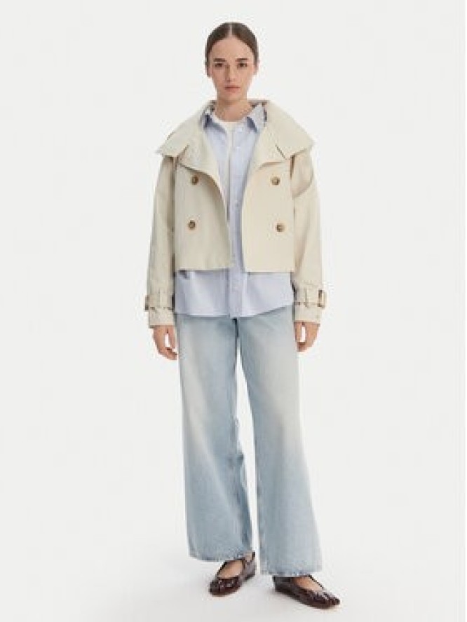 Tommy Hilfiger Trencz WW0WW50768 Beżowy Oversize