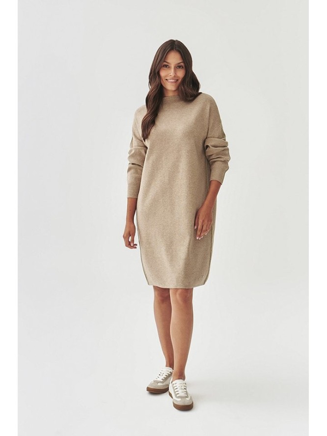 TATUUM Sukienka dzianinowa w kolorze beżowym rozmiar: XXL