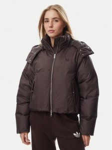 adidas Kurtka zimowa Essentials KR9566 Brązowy ciemny Loose Fit