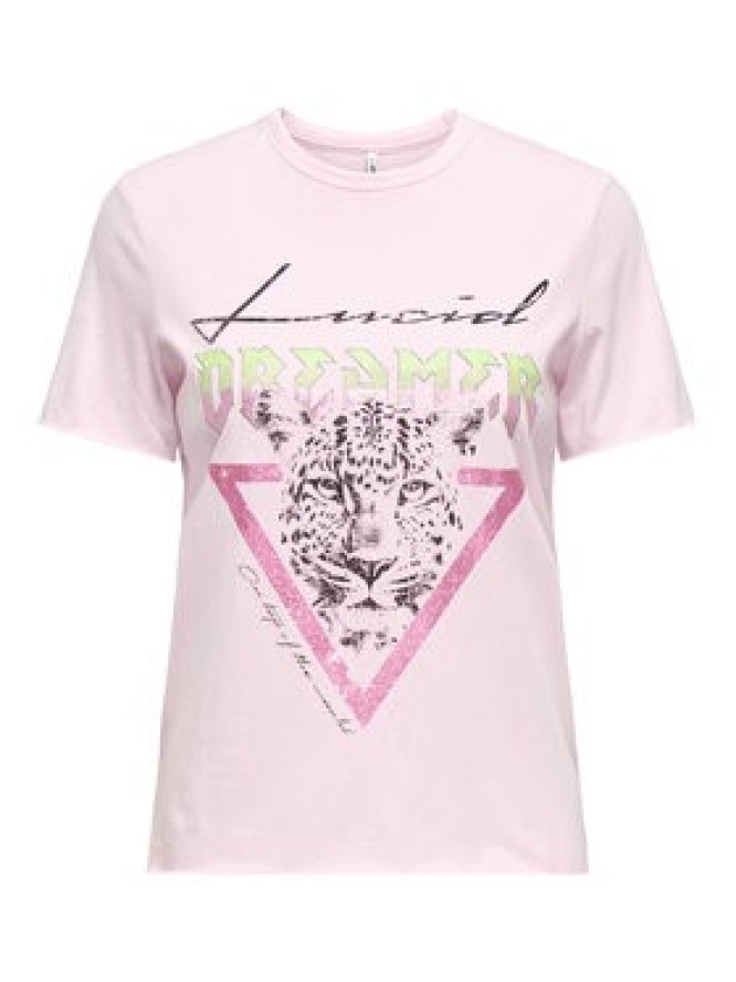 ONLY T-Shirt Lucy 15307412 Różowy Regular Fit