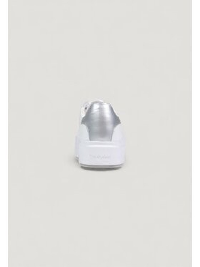 Calvin Klein Sneakersy Flatform Lace Up Lth Met YW0YW01929 Biały