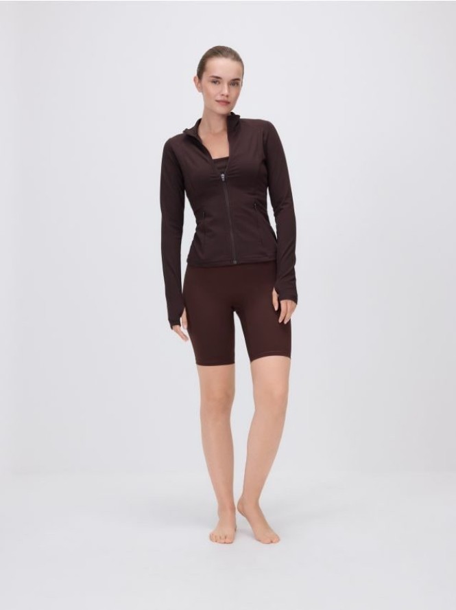 Szorty typu kolarki - ciemnobrązowy