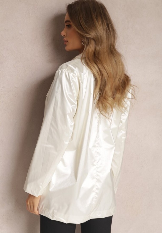 Biała Kurtka z Połyskiem Grainne