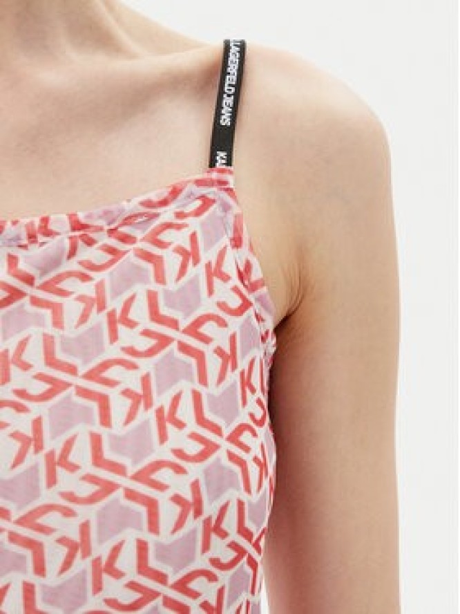 Karl Lagerfeld Jeans Sukienka letnia A2W13029 Różowy Regular Fit